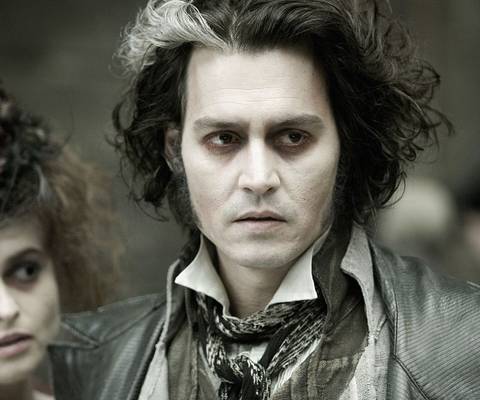 Johnny Depp and Helena Bonham Carter in Sweeney Todd