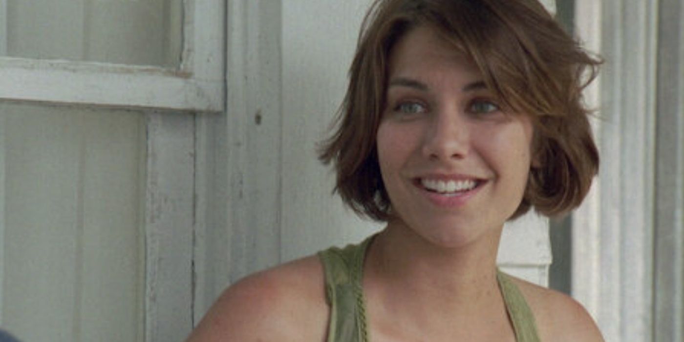 Maggie ridendo felice sulla fattoria nella seconda stagione.