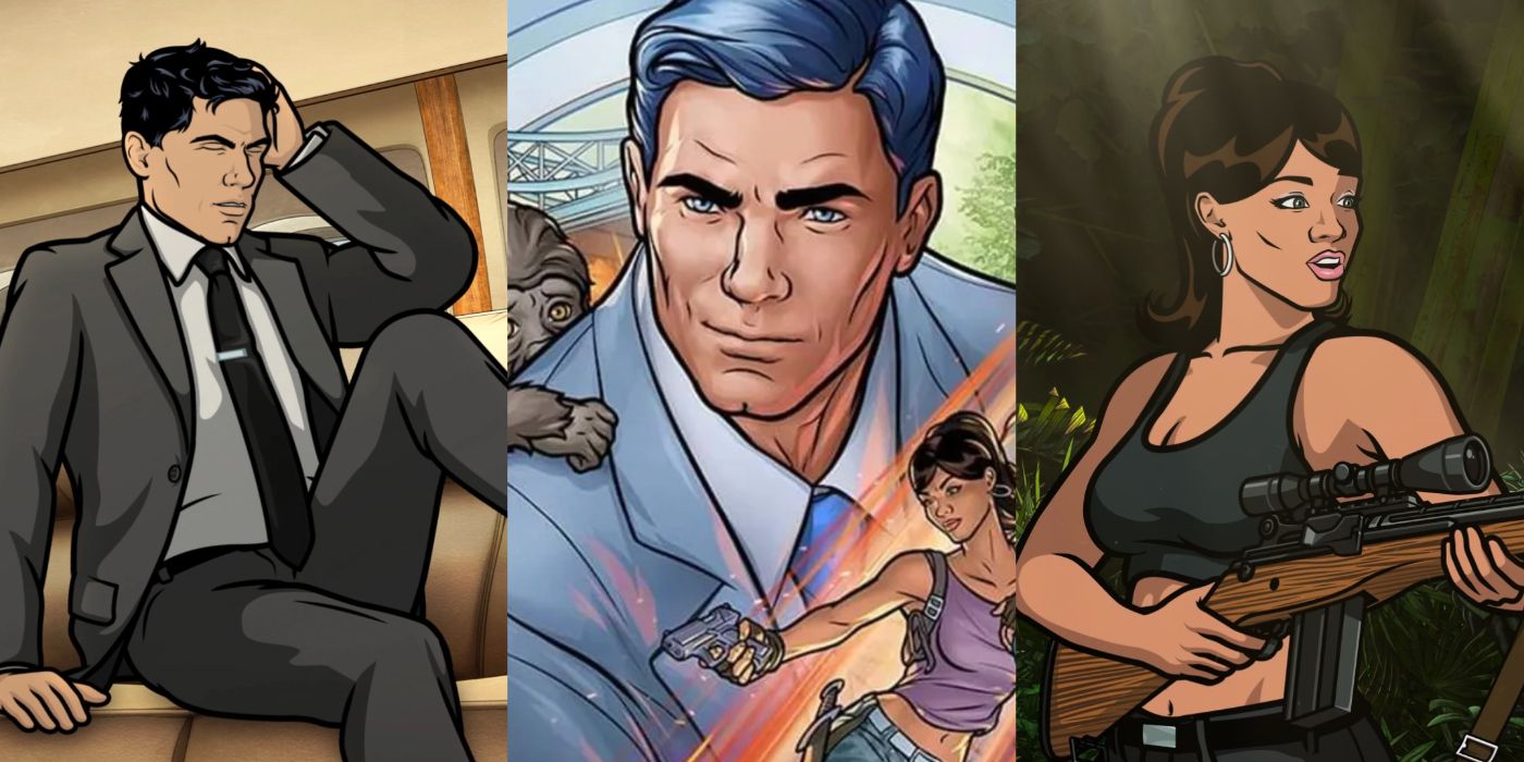 Stills from various episodes of Archer