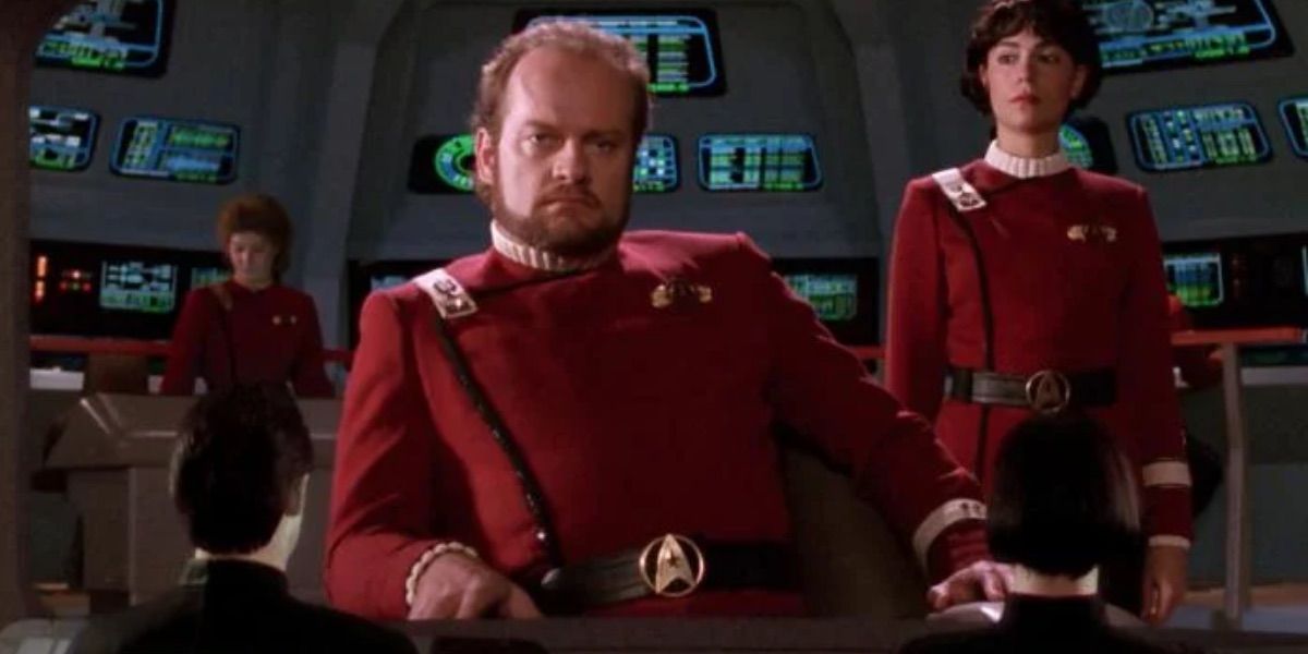Captain Bateson appears on the view screen from Star Trek TNG