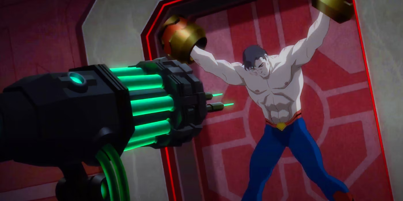 Superman sendo torturado na Guerra de Apokolips