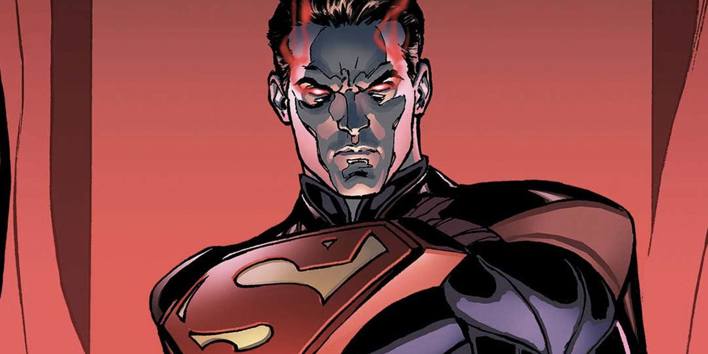 Injustice Superman with red eyes