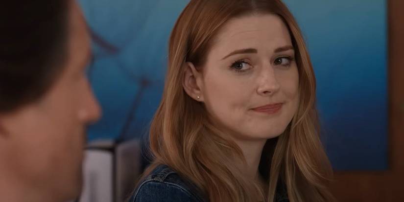 Alexandra Breckenridge glances sideways sadly in Virgin River