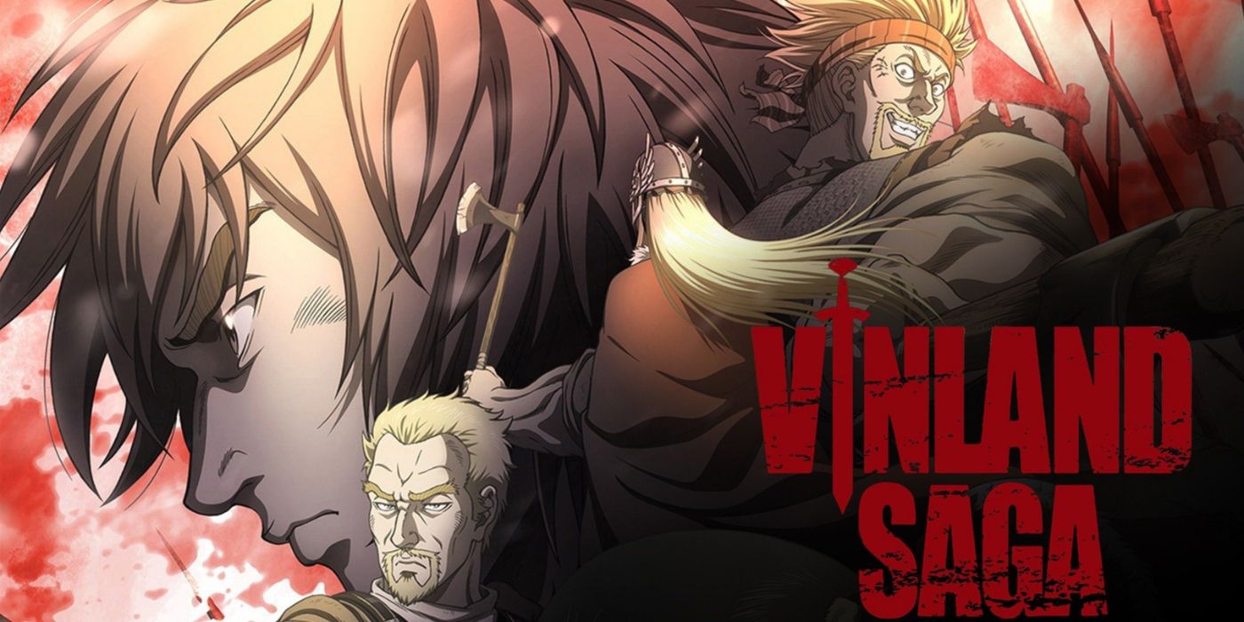 Immagine chiave di Vinland Saga con Thorfinn sullo sfondo