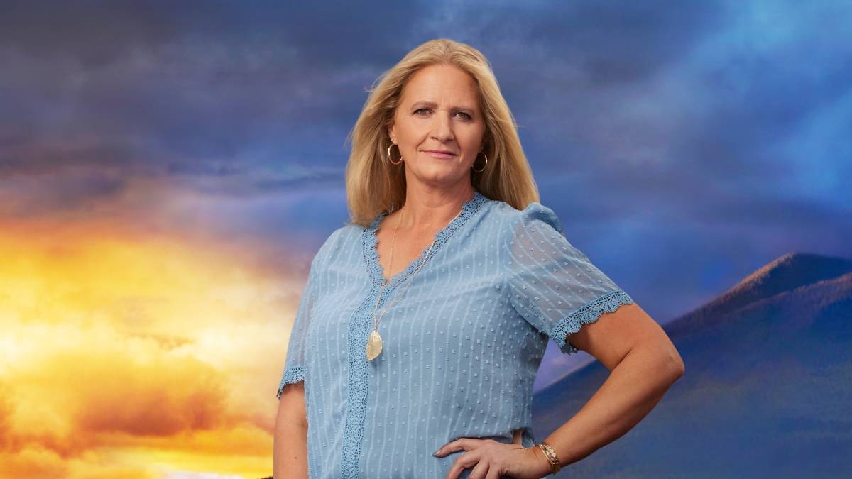 Christine Brown wearing a blue blouse in Sister Wives season 17 promo