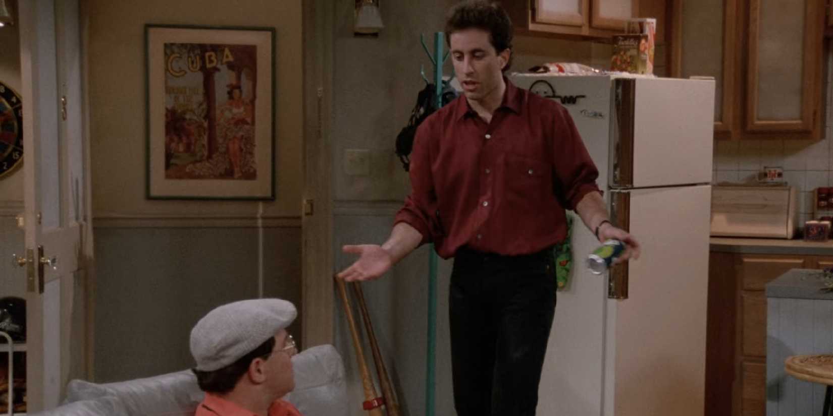 George e Jerry no apartamento de Jerry no piloto de Seinfeld