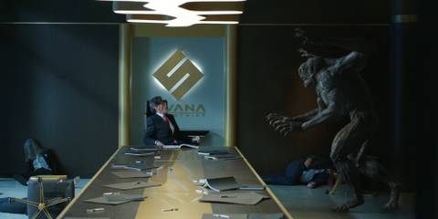 Greed attacking Dr. Sivana's father in Shazam (2019)