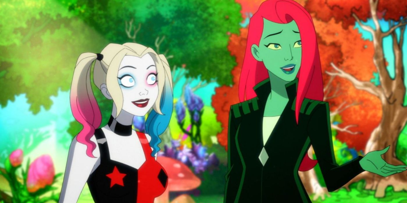 Harley Quinn and Poison Ivy in the Harley Quinn animated series.