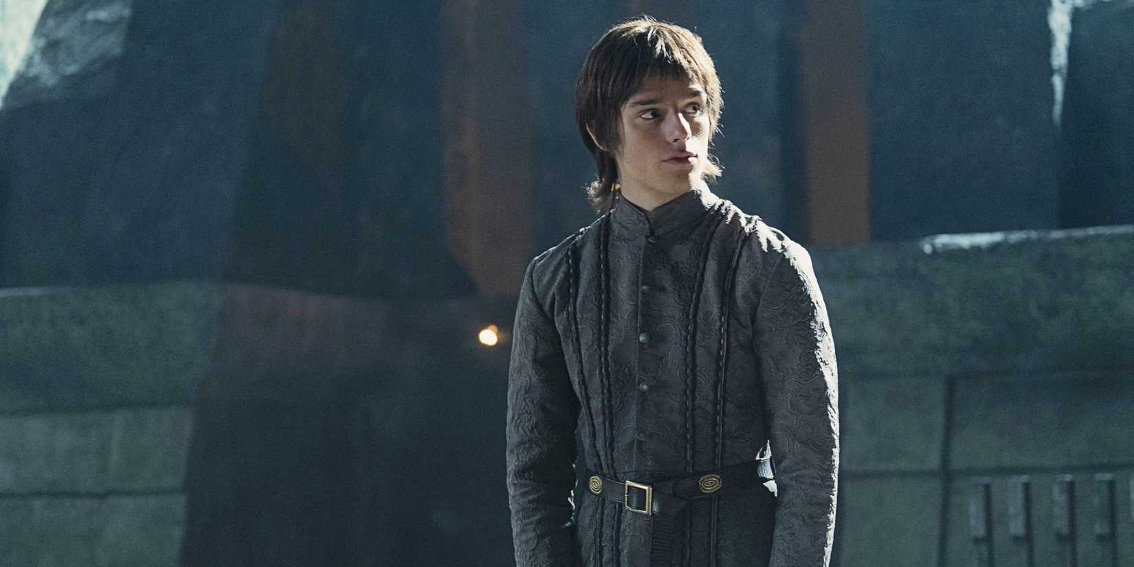 Jacaerys olhando para o lado da casa do dragão