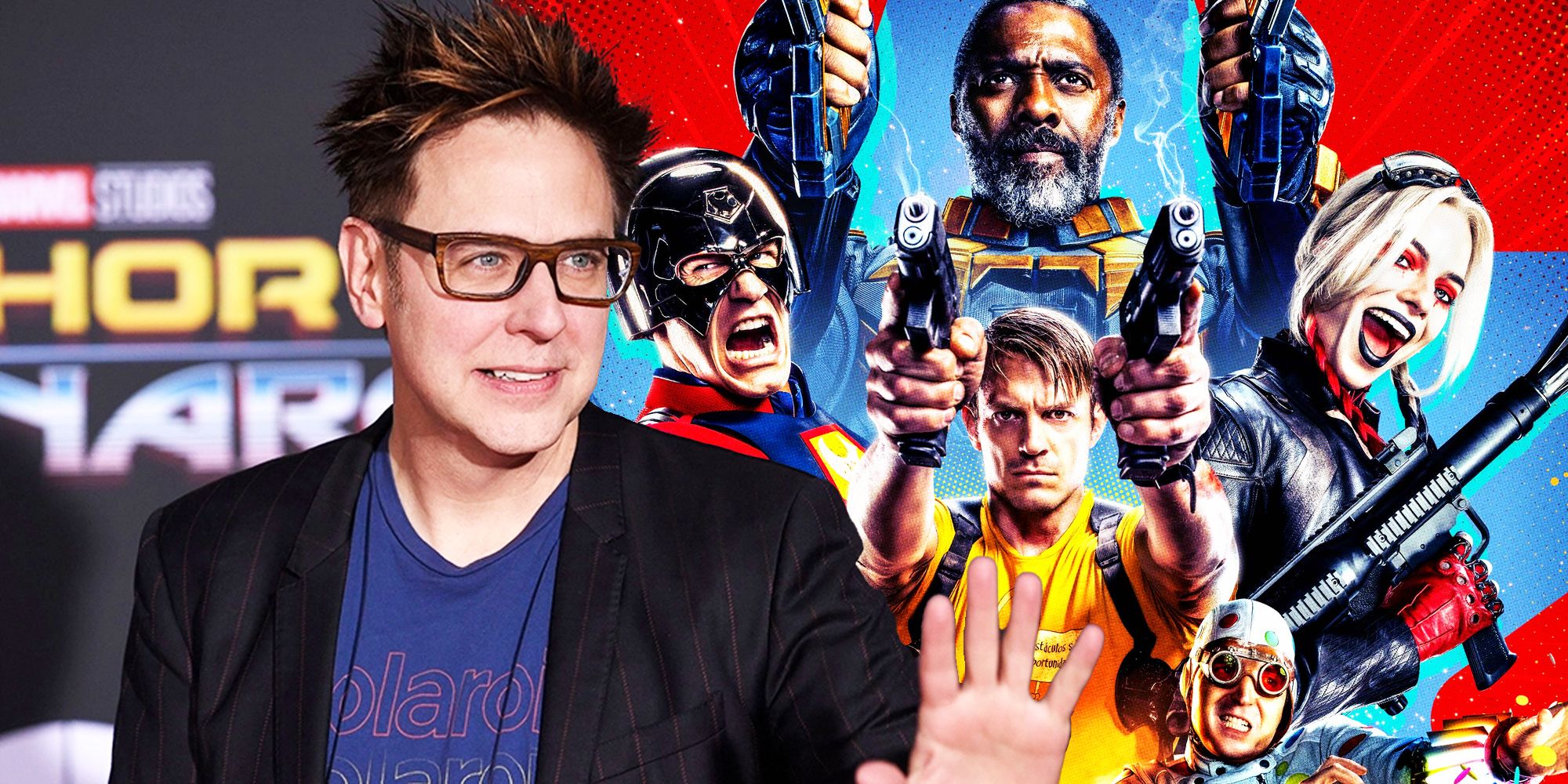 Pôster de James Gunn e Esquadrão Suicida