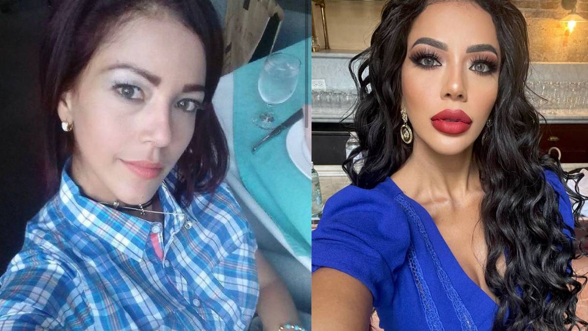 Jasmine Pineda From 90 Day Fiancé in side by side before and after photos