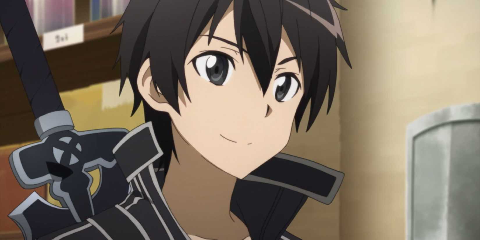 Kirito from Sword Art Online smiling