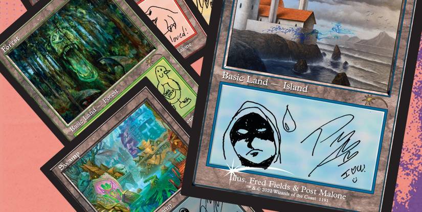 post malone mtg cards MTG Secret Lair X Post Malone The Lands FOIL Magic PSA 10 Plains 2022 Mark Poole