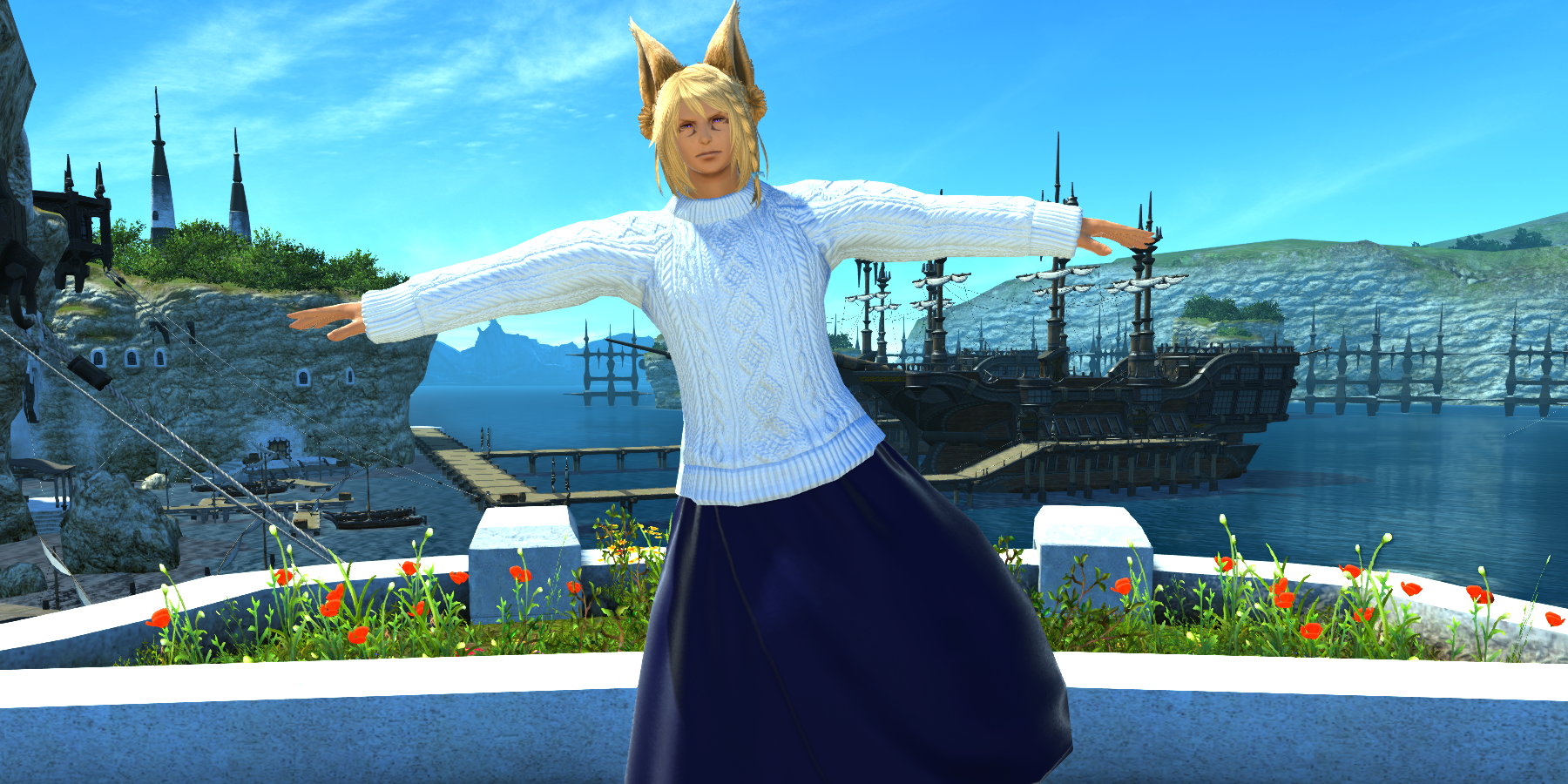 FFXIV Neco-Arc Cosplay performing a signature dance
