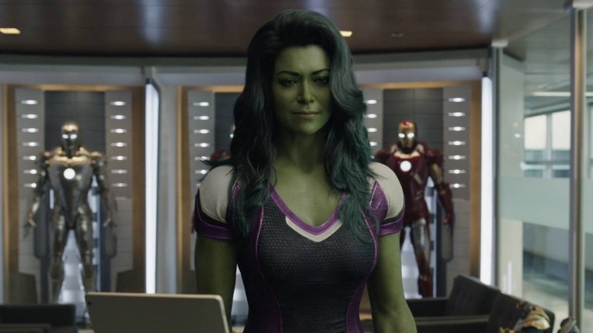 She-Hulk in the Marvel Studios headquarters in the She-Hulk season 1 finale