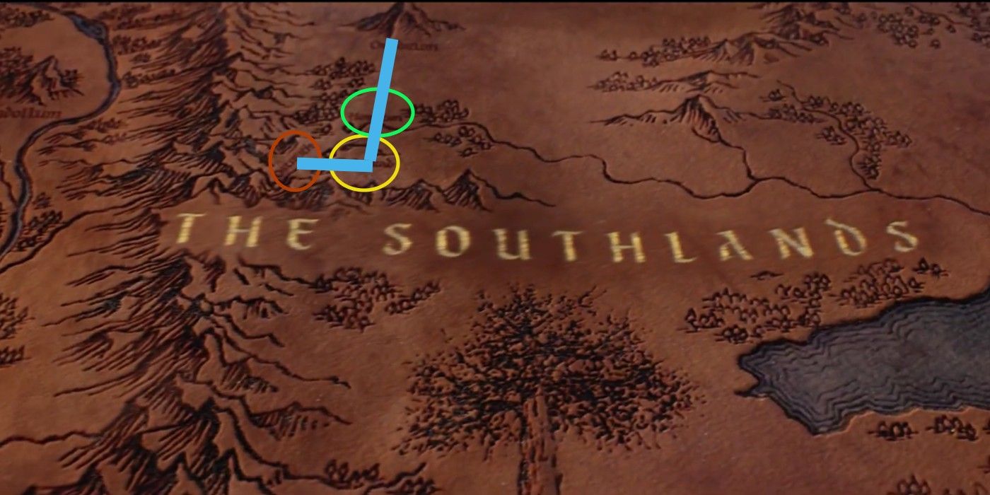 Southlands map in Rings of Power