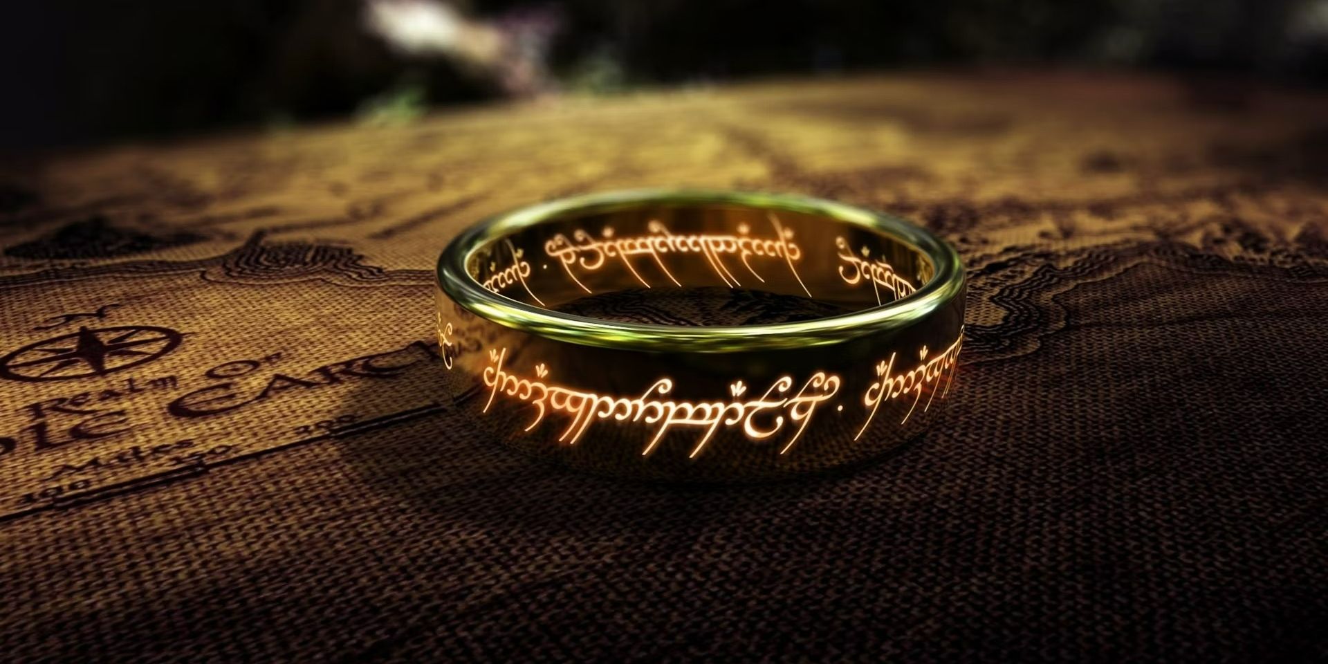 The One Ring glowing in The Lord of the Rings.