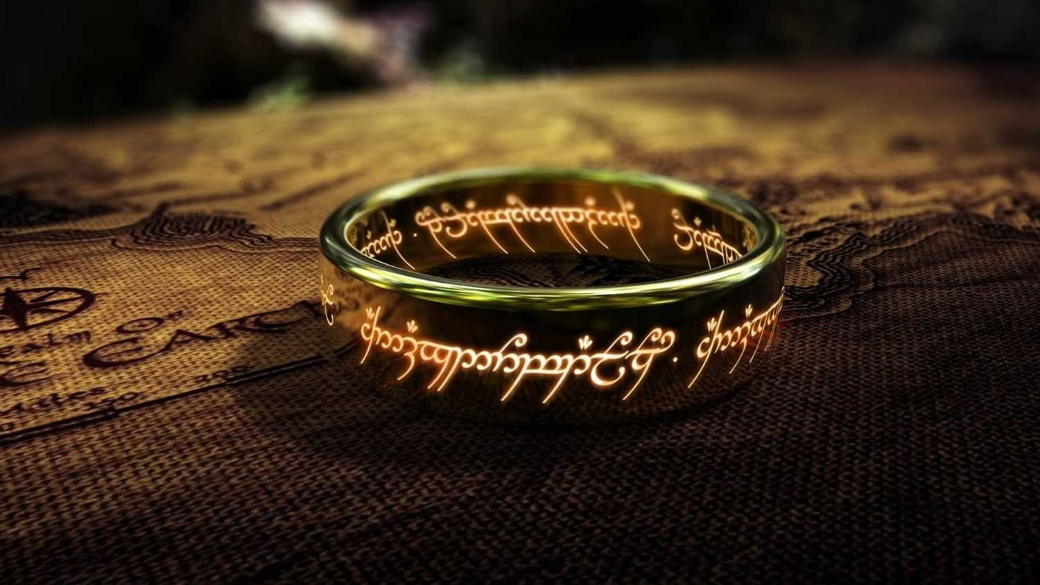 The One Ring glowing in The Lord of the Rings.