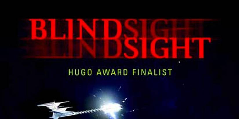 טקסט הכותרת של Blindsight עם חללית מתחתיו
