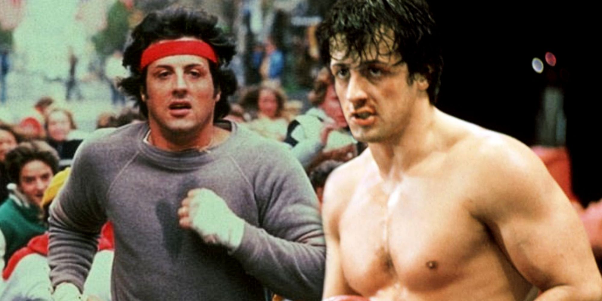 O jovem Sylvester Stallone em Rocky 1976