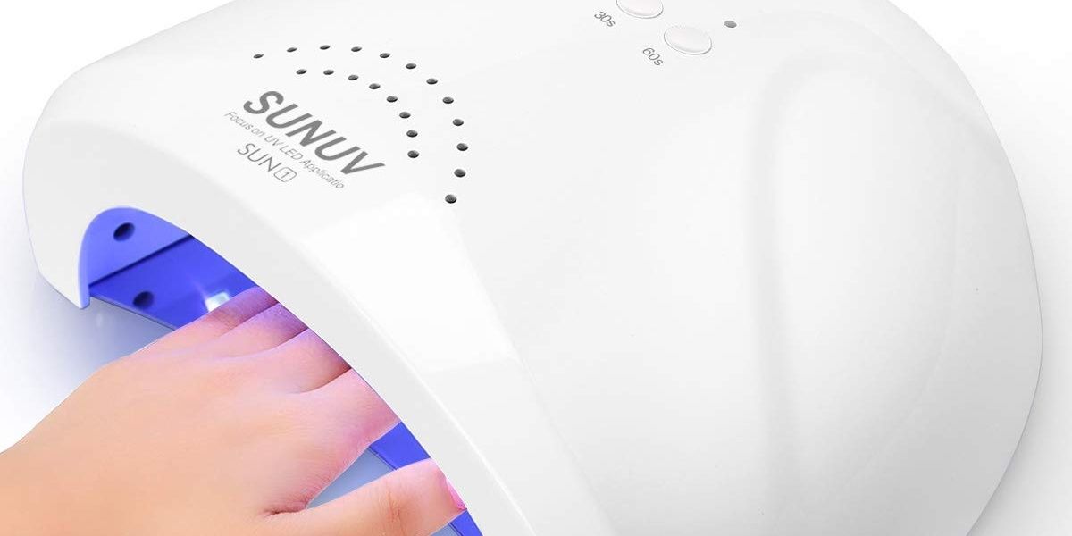 UV LED nail lamp with hand inside