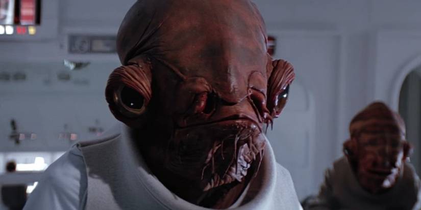 Admiral Ackbar commanding a ship in Return of the Jedi
