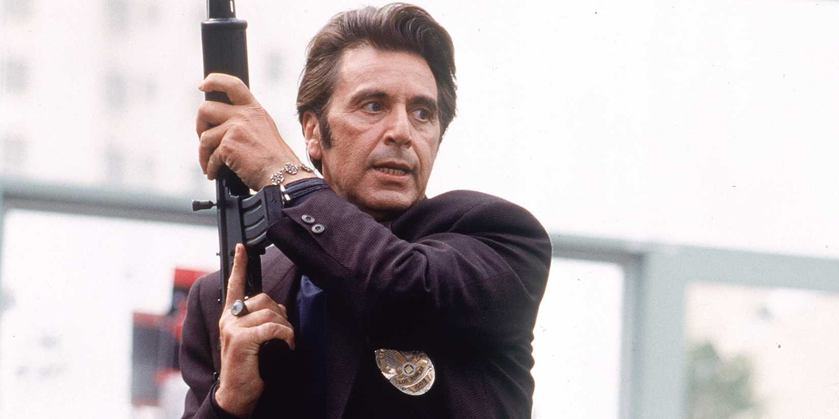 Al Pacino with an ᴀssault rifle in Heat