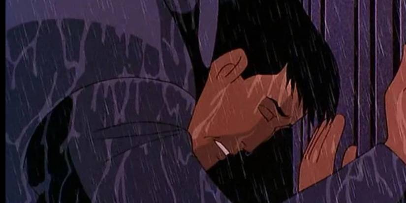 Bruce Wayne no túmulo dos pais em Batman: A Máscara do Fantasma