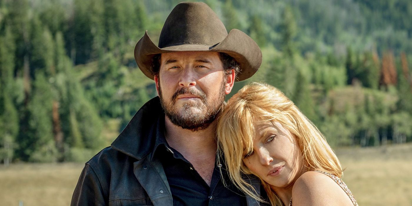 Cole Hauser and Kelly Reilly as Rip and Beth in Yellowstone