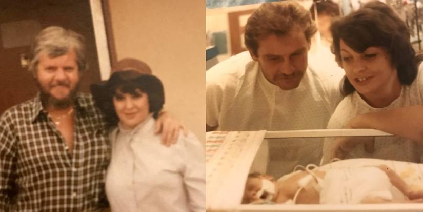 An old photo of Debbie and ex-husband Harley with baby Colt in 90 Day Fiancé