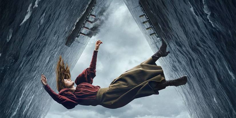 Maura (Emily Beecham) em queda na série 1899.