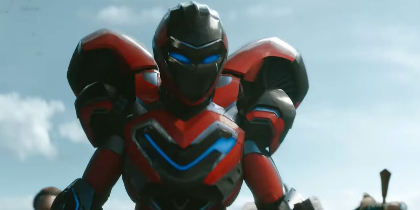 RiRi Williams in the Ironheart MCU Mark II armor in Black Panther: Wakanda Forever.