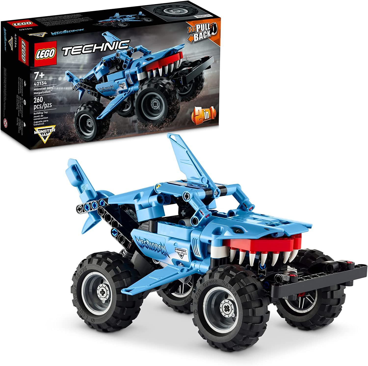 LEGO Technic Monster Jam Megalodon 42134 Building Toy Set for Kids, Boys, and Girls Ages 7+ (260 Pieces) 1