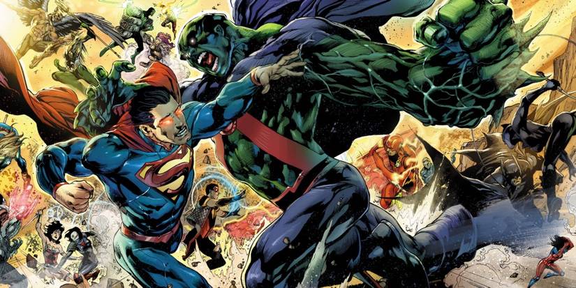 Martian Manhunter fights Superman from the New 52 era of DC Comics