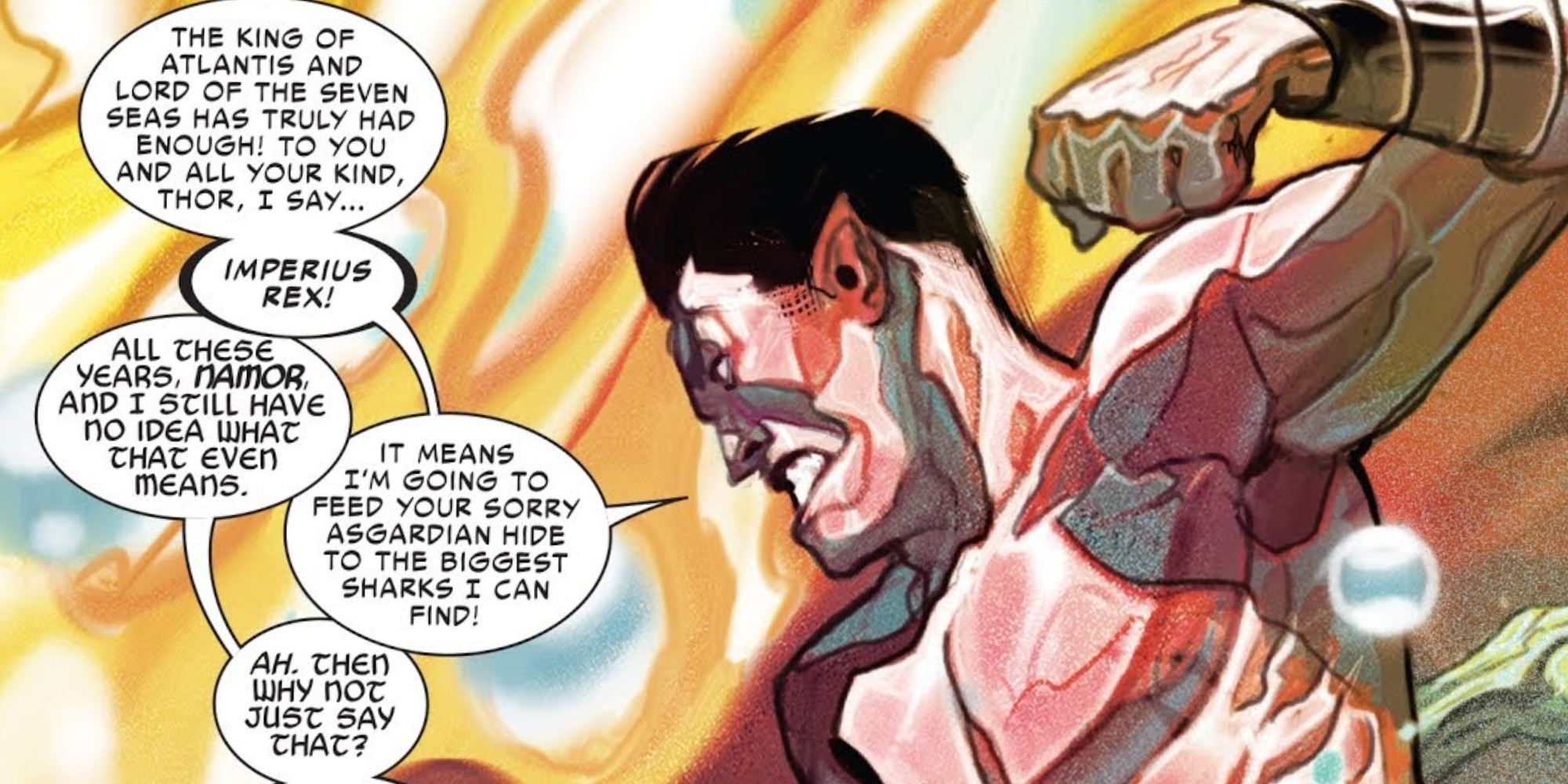 Namor Explains in Imperius Rex In Marvel Comics.