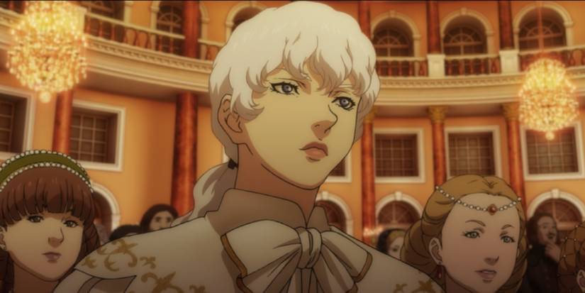 No one tries to assassinate Griffith during the royal ball in Berserk The Golden Age Arc Memorial Edition episode 7