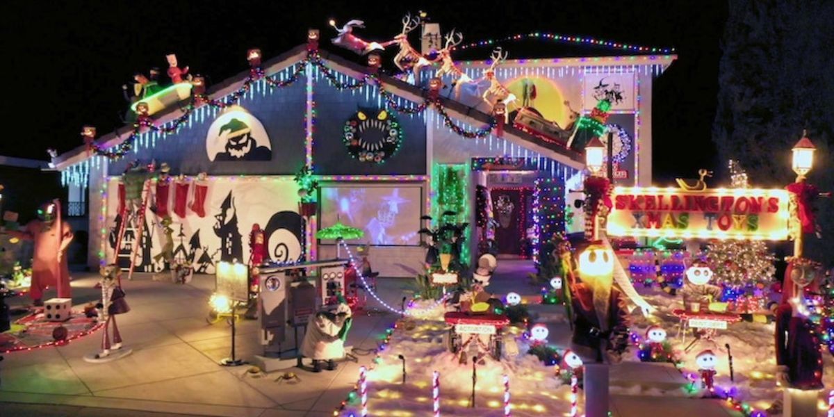 Nightmare Before Christmas themed house featured on The Great Christmas Light Fight