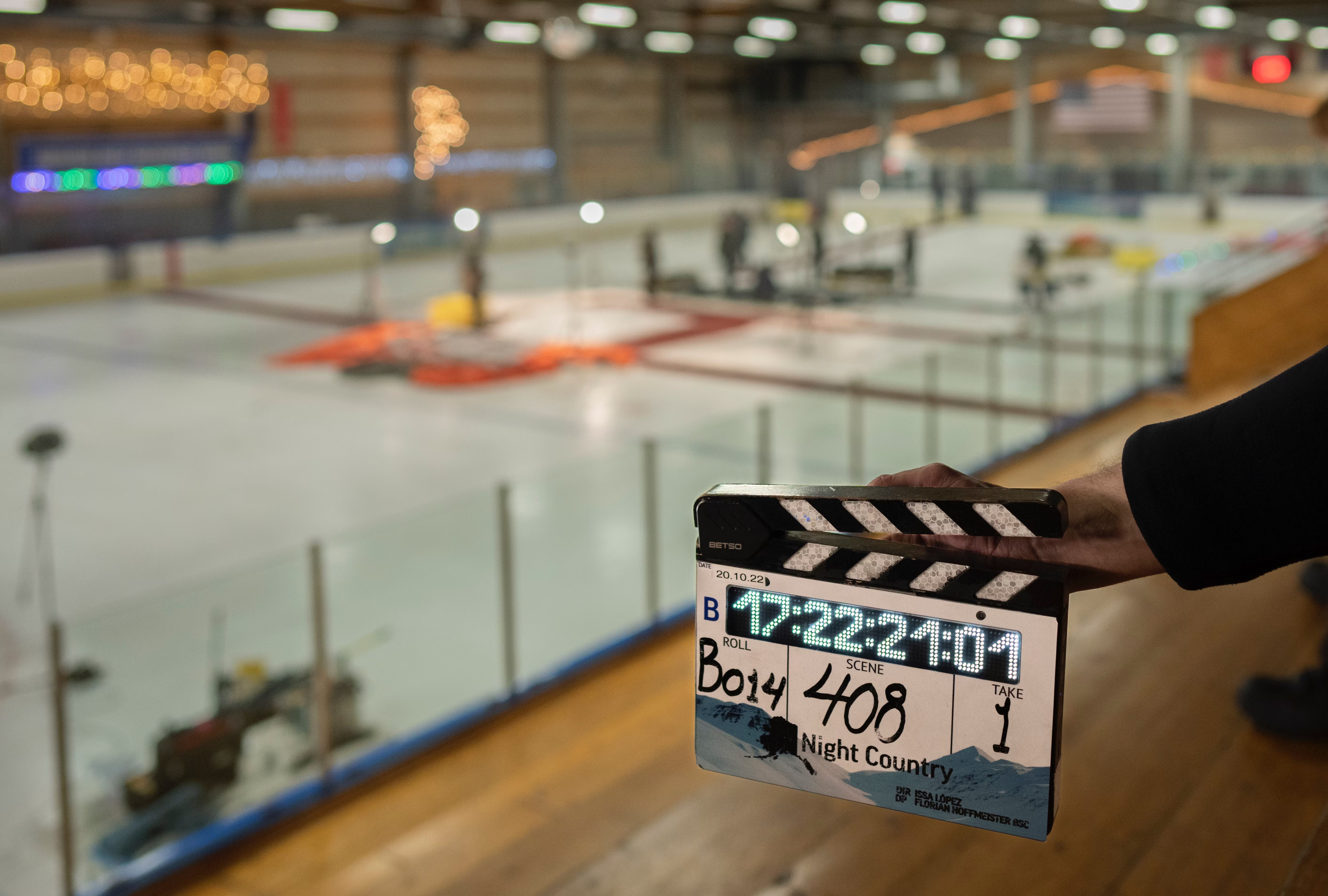 True Detective season 4 set photo Night Country ice rink