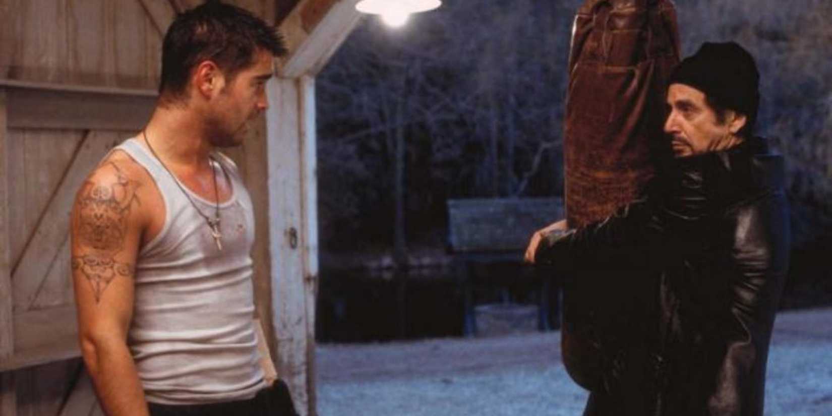 Colin Farrell boxt mit Al Pacino in „The Recruit“.