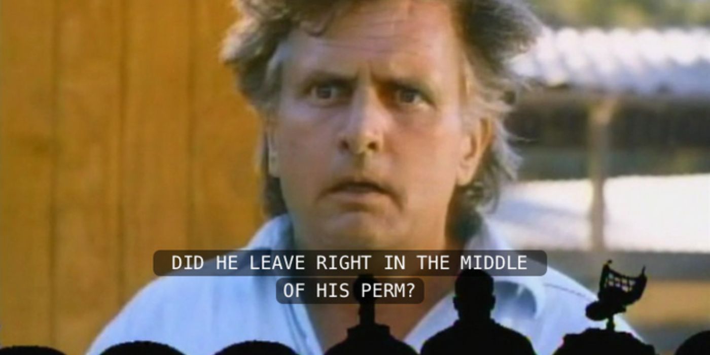 Tom Servo, Mike Nelson, and Crow watching the film Werewolf and making commentary.