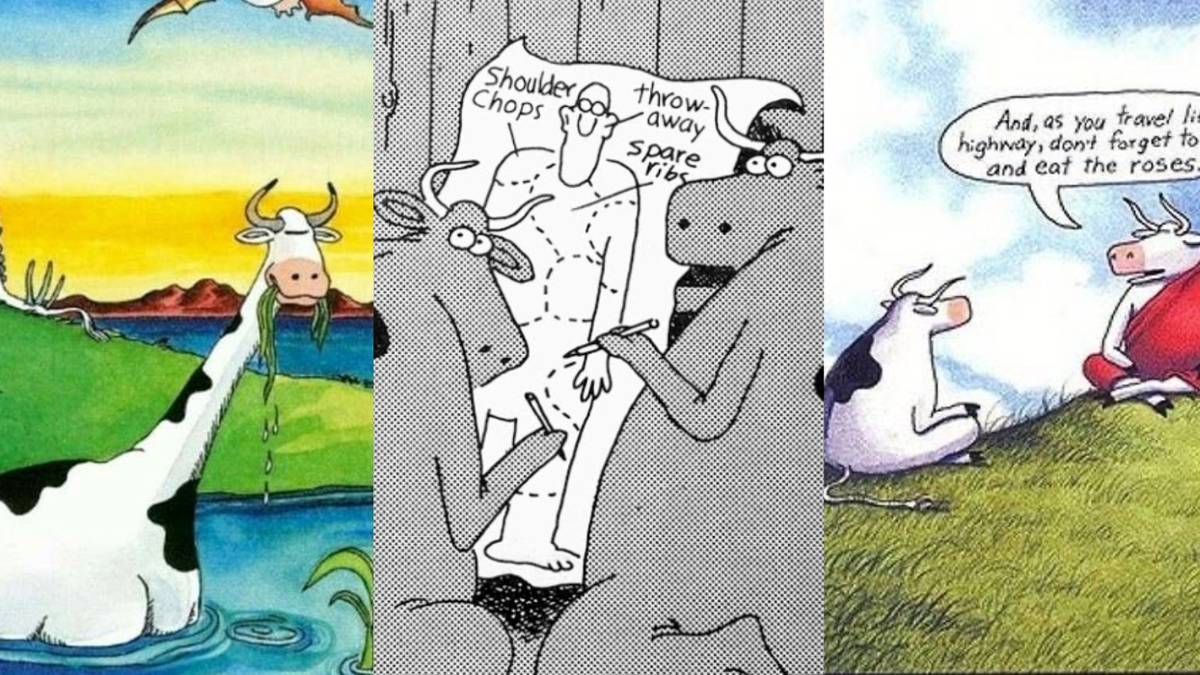 Gary Larson's 10 Funniest Far Side Comics About Cows