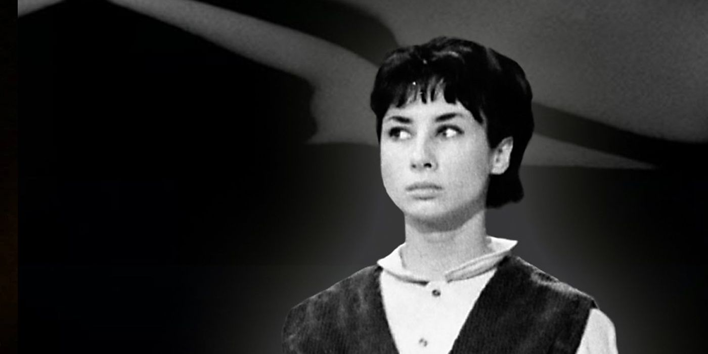 Carole Ann Ford looking stern as Susan in Doctor Who