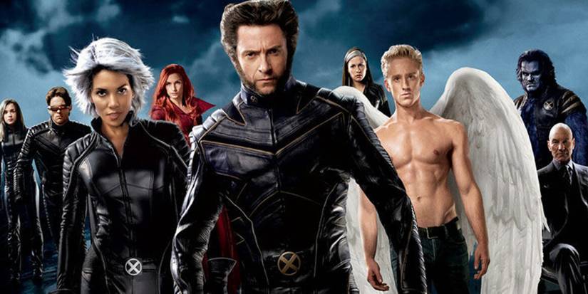 X-Men: The Last Stand cast including Shadowcat, Cyclops, Storm, Dark Phoenix, Wolverine, Rogue, Angel, Professor X, and Beast
