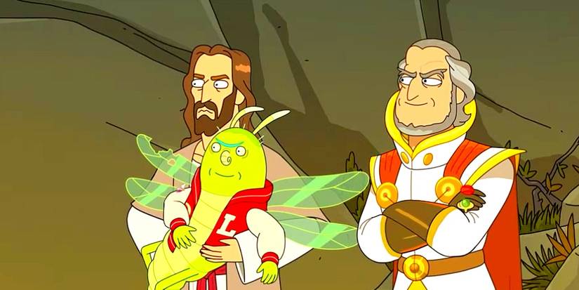 Jesus Story Lord and Previous Leon in the Rick and Morty episode Full Meta Jackrick