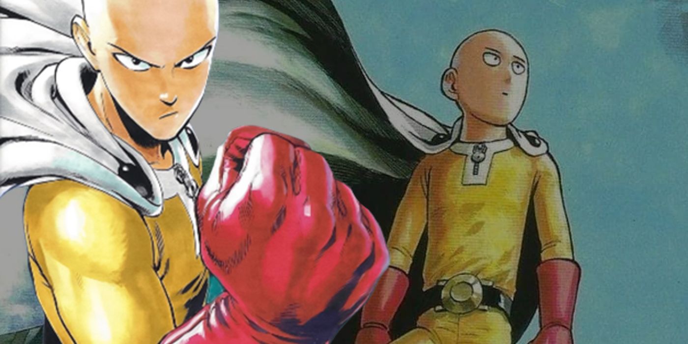 Saitama from One Punch Man and Mob from Mob Psycho 100