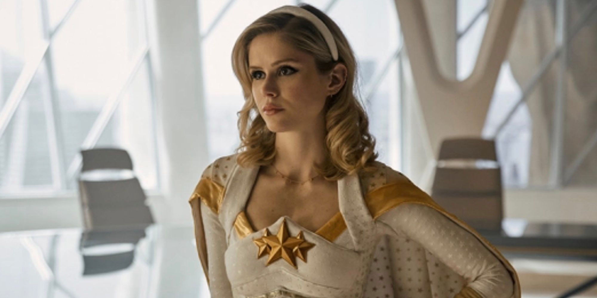 Erin Moriarty as Starlight in original costume in The Boys