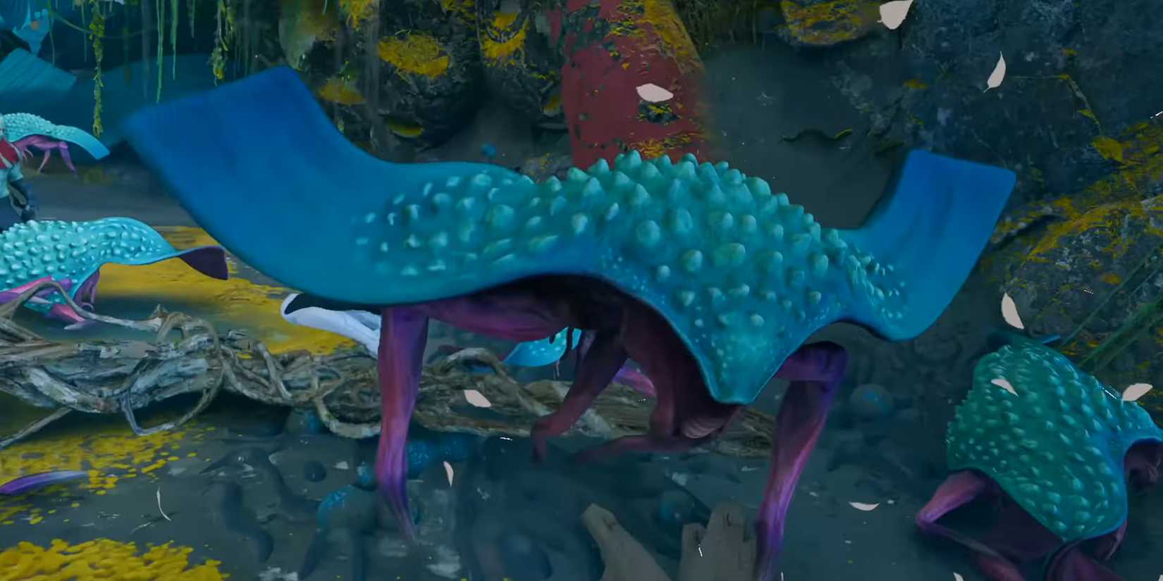 The Guardians fighting a flock on Mantanes on Seknarf Nine in Marvel's Guardians Of The Galaxy