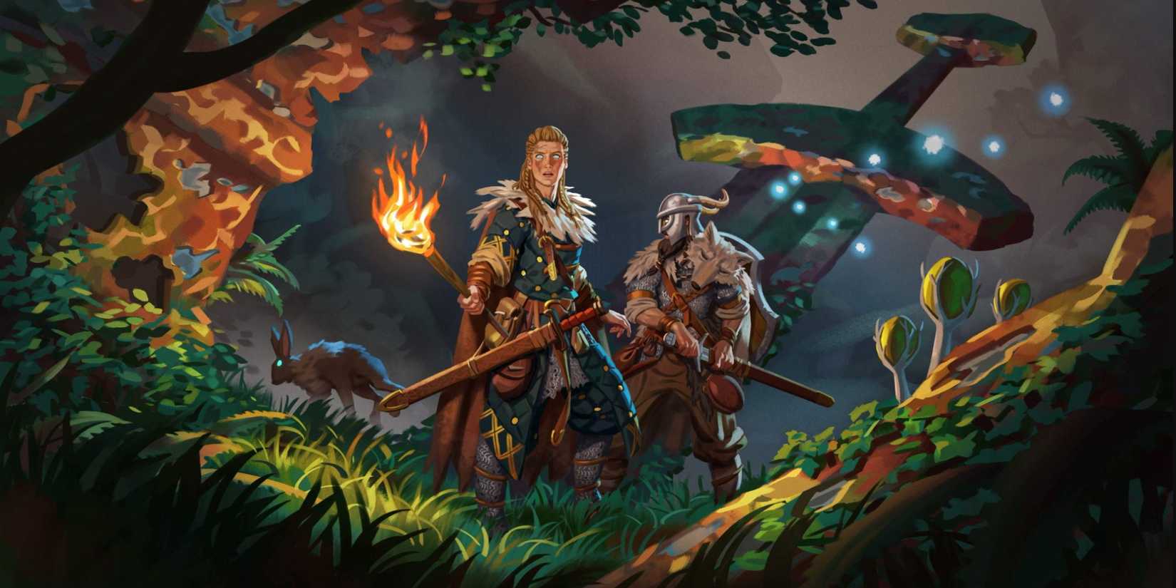 Valheim Mistlands promotional artwork showing two Vikings.