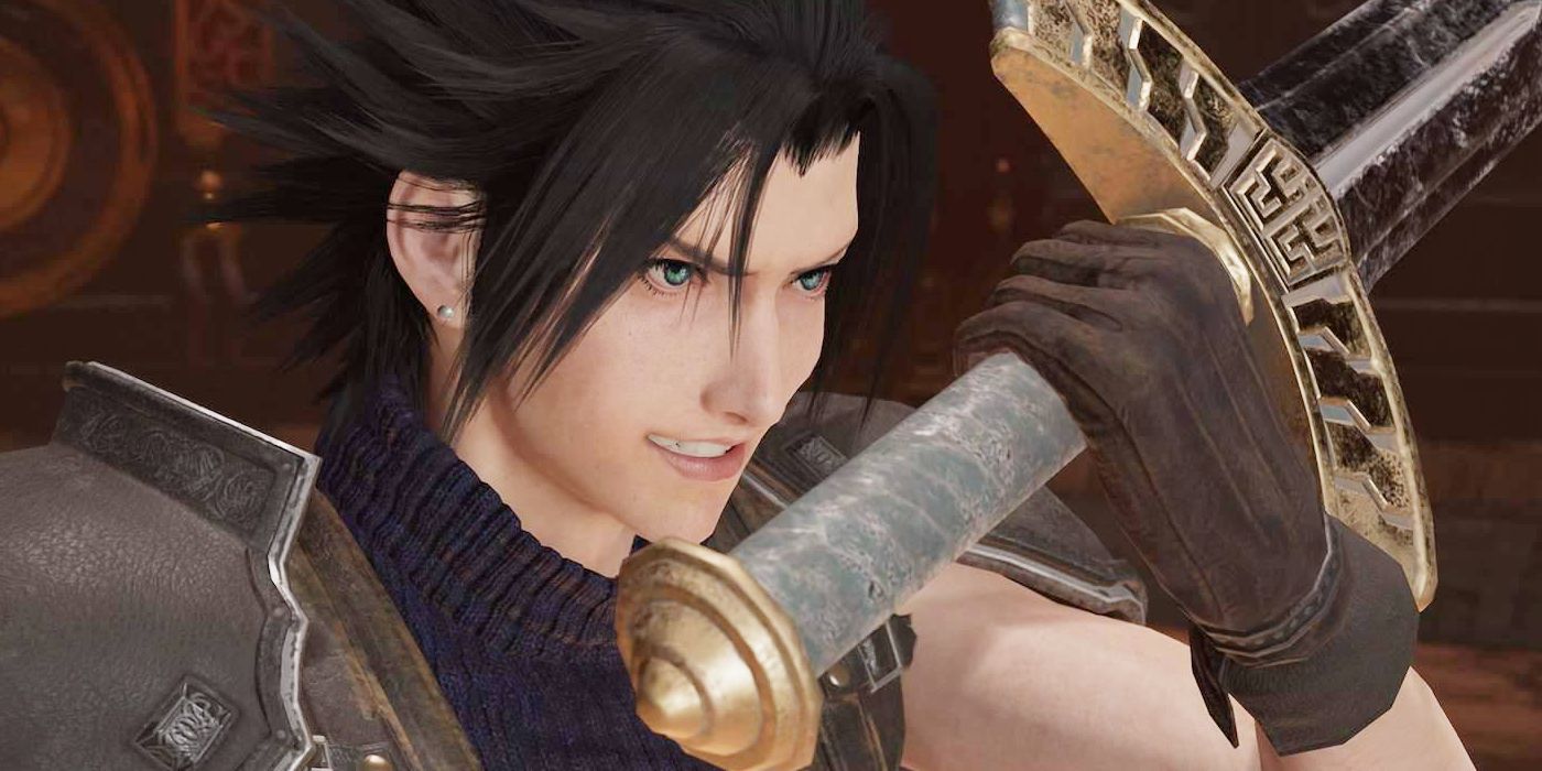 Screenshot of Zack Fair wielding the buster sword in Crisis Core: Final Fantasy 7 - Reunion.