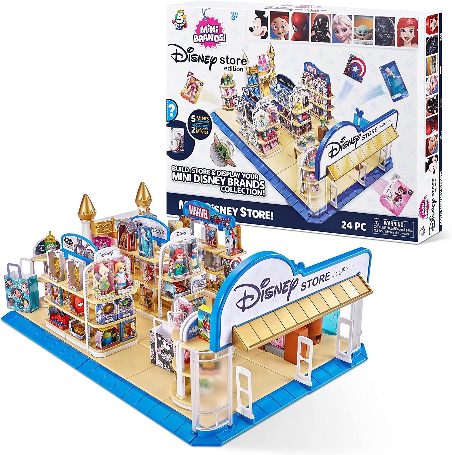 Disney Store Display for 5 Surprise Mini Brands collectibles